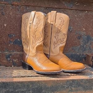Double-H Super Roper Cowboy Boots Tri Color